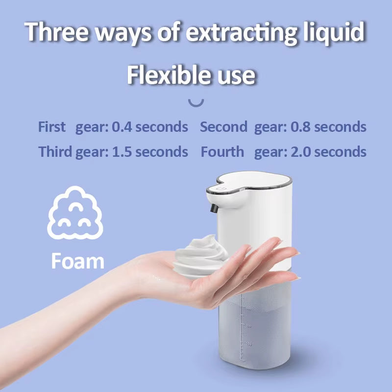 Automatic Soap Dispenser Ouchless Foaming Soap Dispenser 400Ml USB Rechargeable Electric 4 Level Adjustable Foam Soap Dispenser