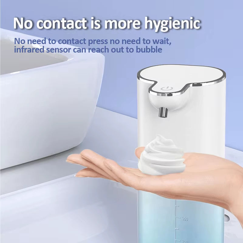 Automatic Soap Dispenser Ouchless Foaming Soap Dispenser 400Ml USB Rechargeable Electric 4 Level Adjustable Foam Soap Dispenser